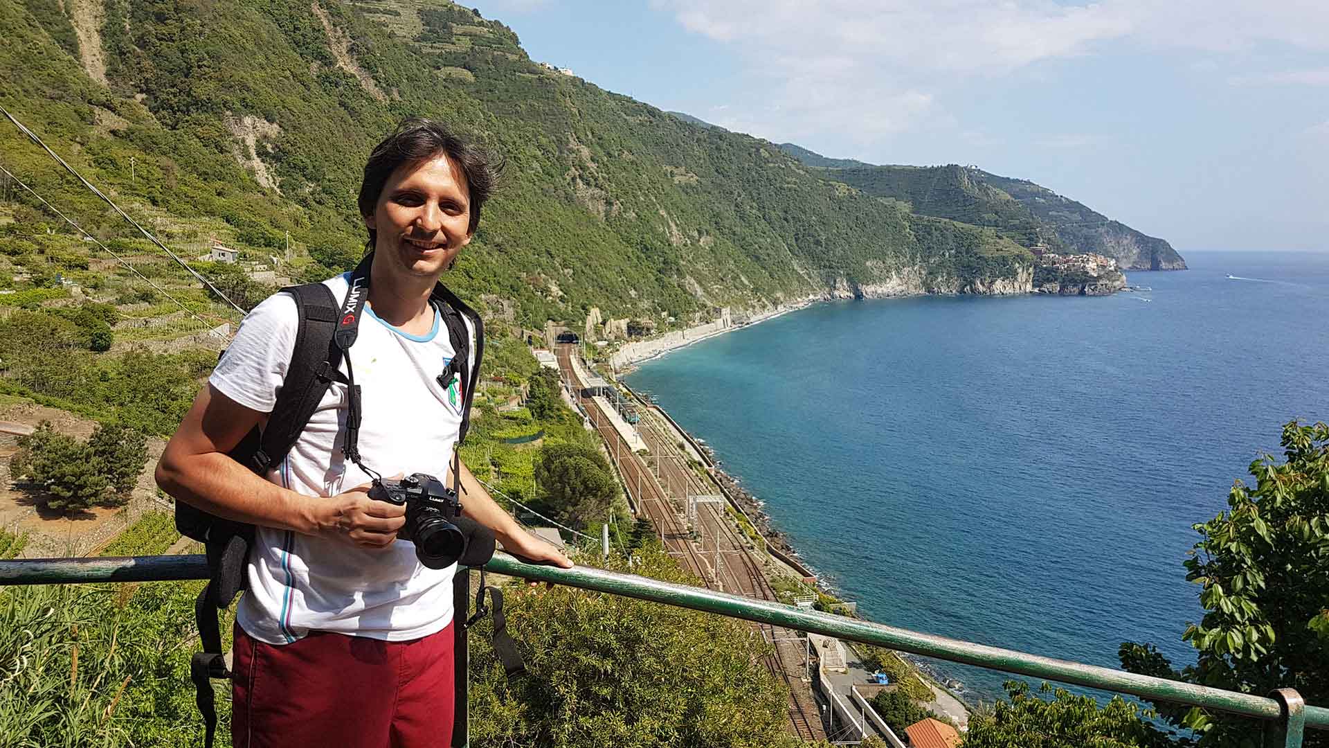 Nico Beaumont filmmaker in Cinque Terre, Italy